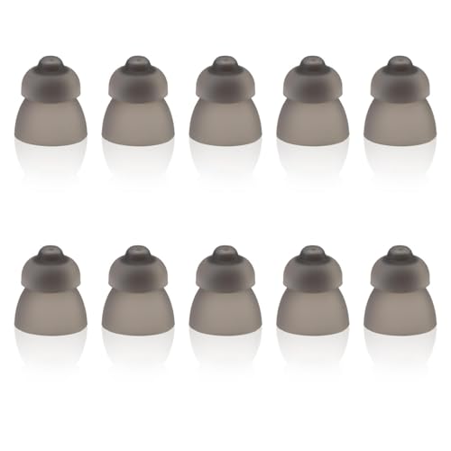 10 Pack Hearing Aid Domes for Phonak Sound Amplifier Ear Pieces Double Layer Open Domes Washable Anti Static Silicone Earbud Tips Replacement Hearing Aid Accessories for Seniors (S 9mm)