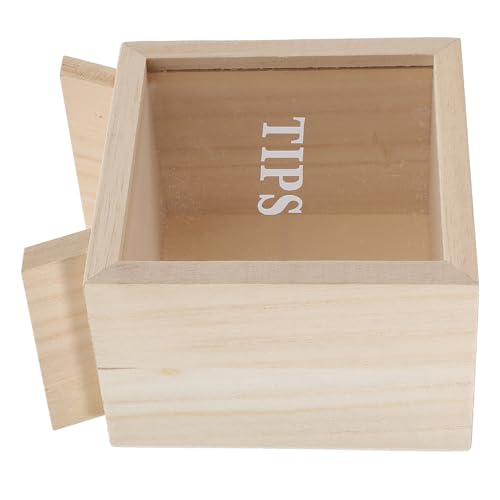 SUPVOX Tirelire en Bois Incassable avec Fenêtre Transparente Pot D'Épargne Portable Boîte À Pourboires Créative pour Chambre d'enfant Et Bureau