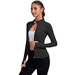 Rapbin Women's Full Zip Workout jackets Runing Slim Fit Athletic Tops With Thumb Holes - Image 3