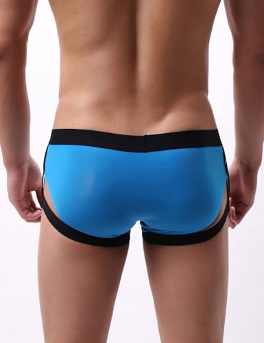 Men's Sexy Briefs Mens Garter Underwear High Elastic Jockstrap Pouch Boxer Trunks Underwear Low Rise Silk Panties3