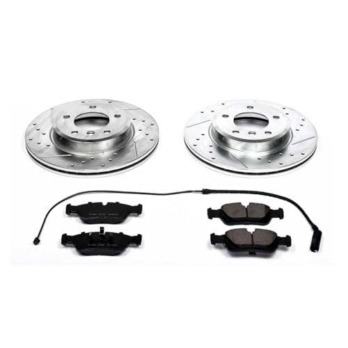 Image of PowerStop Z23 Performance Brake Pad & Rotor Kit Front K867 | BMW Z3 2001-02 Carbon Fiber Ceramic Brake Pads + Drilled & Slotted Rotors