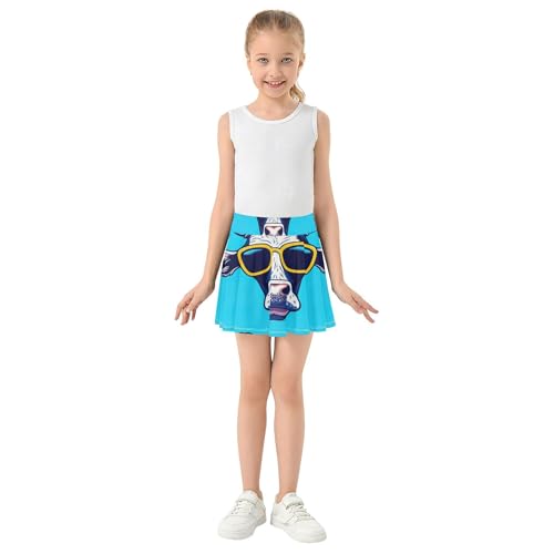 Tennis Skirts for Kids Cool Cows Sky Blue Girls' Shorts Athletic Skorts Summer Butterfly Skirt 4t3