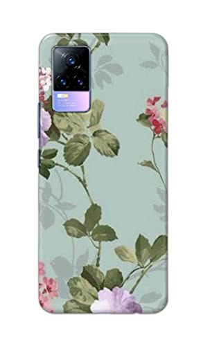 Image of Printed Hard Back Cover Case for Vivo Y73 | Vivo V21e 4G Back Cover (Floral Painting) -1302