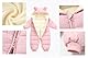 Renholin Baby Jungen Mädchen Winter Snowsuit Warm Down Romper Neugeborene dicke Reißverschluss Winddichte Kapuze Fleece Jumpsuit für Oberbekleidung