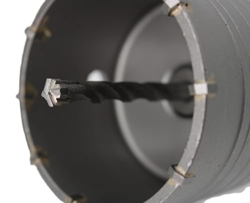 TR-TOOLS 68mm Bohrkrone SDS Plus- verstärkte Bauart - Hammerschlagfest - 4 Schneiden Zentrierbohrer - Dosenbohrer - Bohrkrone Steckdose für Mauerwerk und Beton