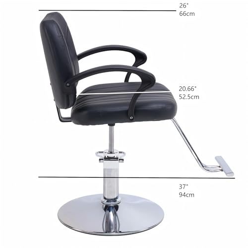 Image of Barber Chair Salon Chair for Hair Stylist with Heavy Duty Hydraulic Pump,Height Adjustment 360 Rotation Shampoo Chair for Tattoo Shampoo Beauty Salon Equipment