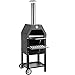VEVOR Four à Pizza Portable 458 x 464 x 1418 mm Four à Pizza Extérieur 500℃ Machine à Pizza pour Barbecue Fonte et Acier Inoxydable Stable 2 Couches 18,2 KG pour Divers Sites de Cuisson en Plein Air