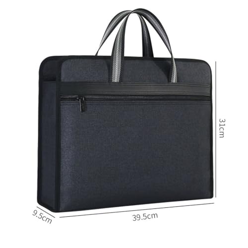 Business A4 Bag Handbag Zip Canvas Pack Multi Layer Thickened Men's Office Bag4