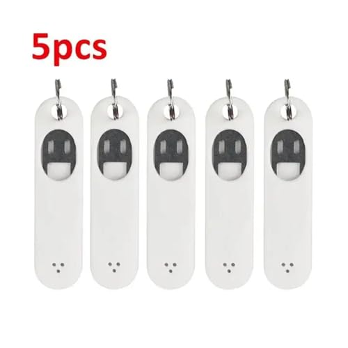 Extractor de tarjeta SIM antipérdida con estuche de llavero protector blanco, pack de 5 uds 2