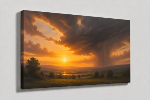 Rainstorm Sunset Canvas Wall Art 24x36