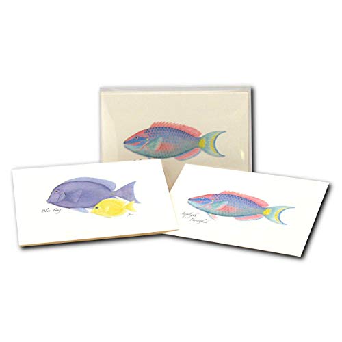 Image of Earth Sky + Water - Reef Fish Assortment Notecard Set - 8 Blank Cards with Envelopes (4 each of 2 styles)