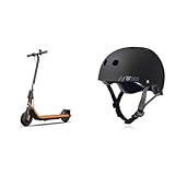 Segway Ninebot eKickScooter C2 Bundle with 80Six Kids Bike & Scooter Helmet, Electric Scooter for Ages 6-12 with 6.8mi Range & 9.9mph Top Speed, Includes Helmet for Ages 8+