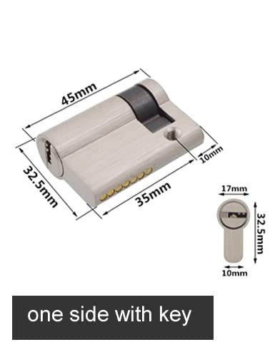 Serratura a cilindro Serratura a cilindro semieccentrica invisibile con chiave a pomello 45mmx32MM for porta blindata(With Key)