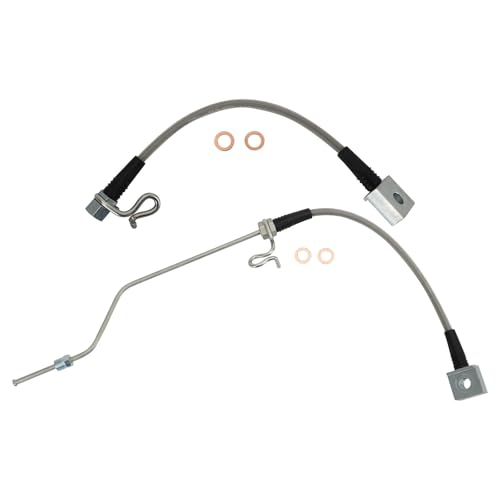 Image of TRQ Performance Rear Performance Brake Hose Set Compatible with 04-08 F-150 06-07 Mark LT