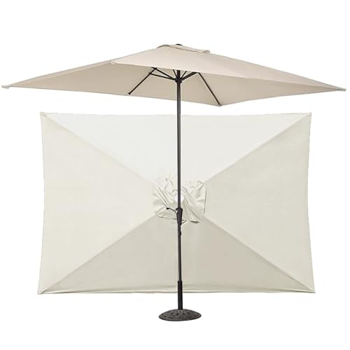 Sombrilla de 2x2 m beige que soluciona los daños por viento con 6 varillas de repuesto 2