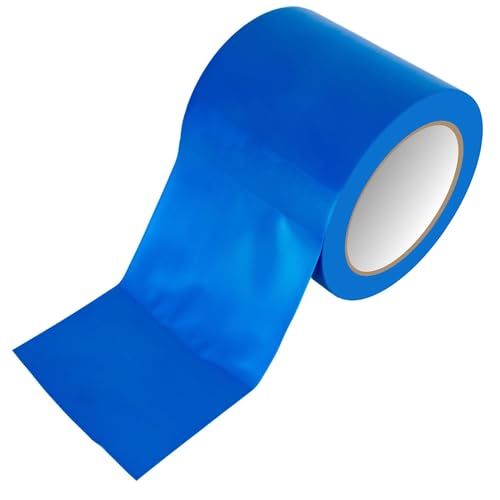 Image of GTSE 4 inch x 108 ft Blue PVC Vinyl Floor Tape, 12 Rolls, Safety Marking Tape, 6 mil Thick, Suitable for Dance Floors, Gyms, Warehouses, Sports Facilities