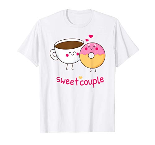 Coffee and Doughnut Cute Kawaii Japanese Otaku Anime Gift Maglietta