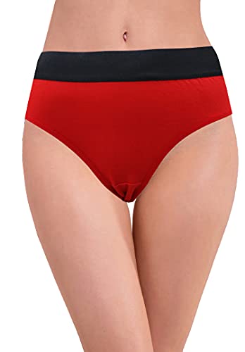 Image of RC. ROYAL CLASS Women's Solid Plain Broad Elastic Pure Cotton Hipsters Multicolored Panty(Pack of 3)