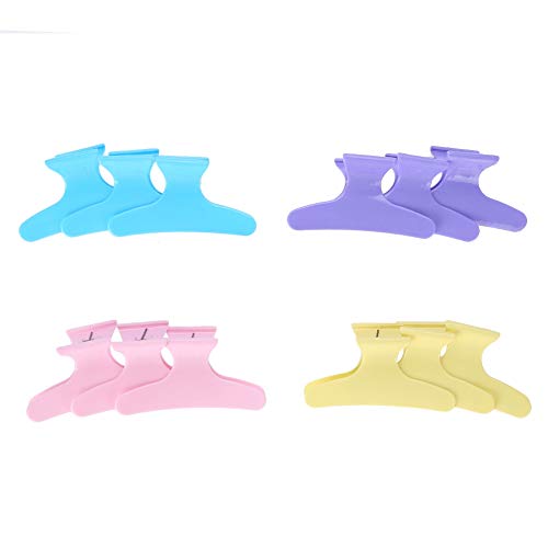 Hair Clip, Hair Barrette, 12pcs Butterfly Design Hairdresser Salon Styling Tools for Salon for Barber Shop(Color hair clip) - Image 4