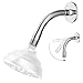 12.8cm/5.04in Adjustable Shower Head Extension Arm - Stainless Steel Stretchable Shower Arm with Rotating Swivel Flange for Wall Mounted Bathroom Shower Head