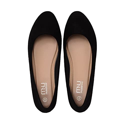MUSSHOE Flats Shoes Women Pointed Toe Basic Womens Flats2