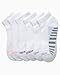Nautica Womens Quarter Socks – 6 Pack Cushioned Moisture Wicking Breathable Womens Crew Socks for Running and Workouts, Size 4-10, All White