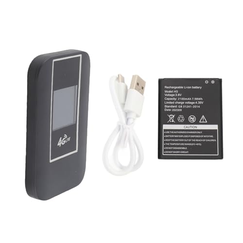 Xiuganpo Punto de Acceso WiFi Móvil 4G LTE Enrutador Inalámbrico de Ultra Alta Velocidad de 500 Mbps con Ranura para Tarjeta SIM para Viajes Admite 10 Usuarios con Pantalla a Color Inteligente