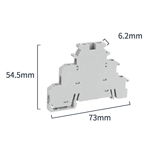 Bornes, 10pcs Rail Din Bornier Terminator DIKD-1.5 Trois couche 3 Capteur de niveau actionneur Triple Connecteur de fil pour un sertissage précis