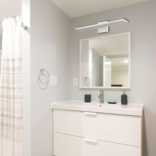 Image of White Bathroom Vanity Light Led Bathroom Light Fixture Modern Wall Light 4000k
