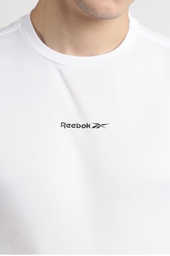 Image of Reebok Men's Polyester Gym T-Shirt - Quick Dry Moisture Wicking Sports T-Shirt for Men | Workout Running Training Tshirt for Men | Half Sleeve Active Tee