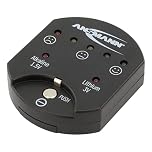 Ansmann 1900-0035 Button Cell Battery Tester with LED Display [Pack of 1] Coin Cell Battery Health Checker Ideal For Testing Alkaline and Lithium Batteries
