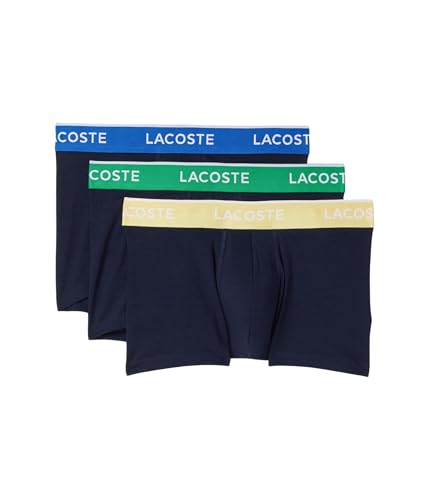 Lacoste Men's Cotton Stretch Essentials Trunks 3-Pack