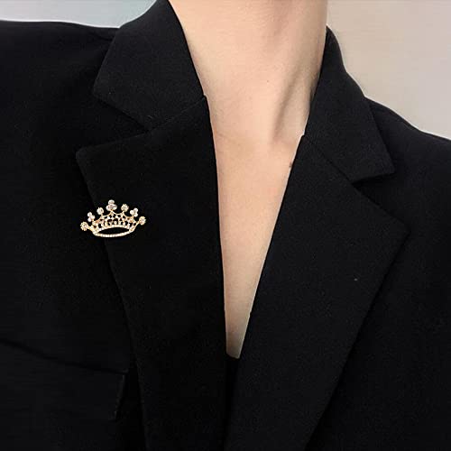 Image of Crystal Rhinestone Princess Queen Brooch Pin Tiara Crown Brooches for Women Tiara for Wedding Party /Banquet /Birthday
