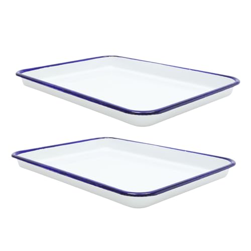 FUNOMOCYA Square Plate Large Baking Dish Roasting Pan Oven Tray Look for Kitchen Restaurant