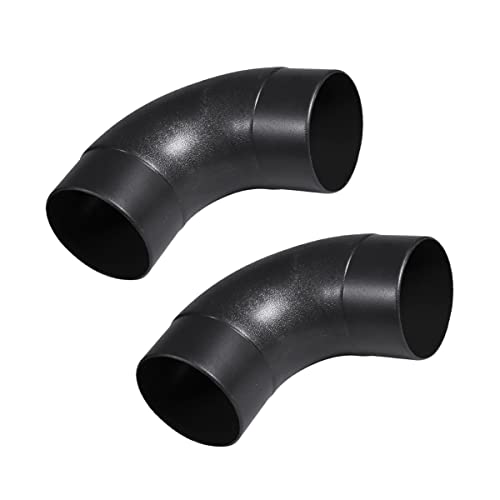 POWERTEC 70105-P2 4 In. 90 Degree Elbow - ABS Plastic Right Angle Dust Collector Connector