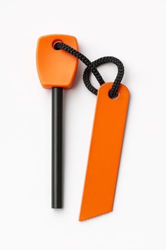 Fire Starter Magnesium Rod – Waterproof Ferro Rod with Striker – 20,000+ Strikes – Camping, Survival, Hiking, Bushcraft – Emergency Kit