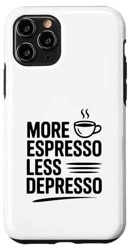 More Espresso Less Depresso Coffee Lovers �ʔ������p �X�}�z�P�[�X iPhone 11 Pro �p
