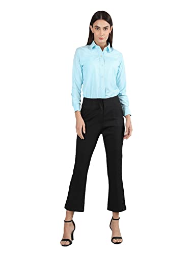 Image of CHKOKKO Women Solid Polycotton Regular Formal Shirt
