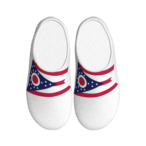 Chaussons d'hiver douillets imprimé Ohio, l'idée cadeau idéale pour homme et femme