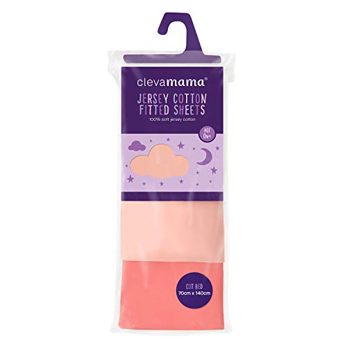 ClevaMama Set 2 Lenzuola Lettino Bambino in 100%