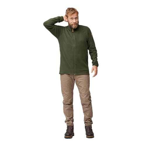 Fjällräven Herren Övik Lite Fleece Jacke, Deep Forest, L
