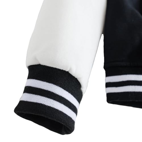 Women's Baseball Varsity Jackets with Hood Stylish Color Contrast Bomber Jacket Sweatshirt Hoodies3