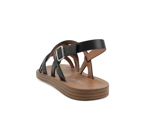 Soda WATCH ~ Women Casual Open Toe Gladiator Crisscross with Sling Back Buckle Fashion Slide Flat Sandal3