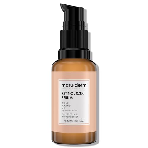 Maruderm Retinol 0.3% Sérum Facial Antiedad – Reduce Arrugas & Líneas Finas | Mejora la Firmeza & Luminosidad de la Piel, 30 ML
