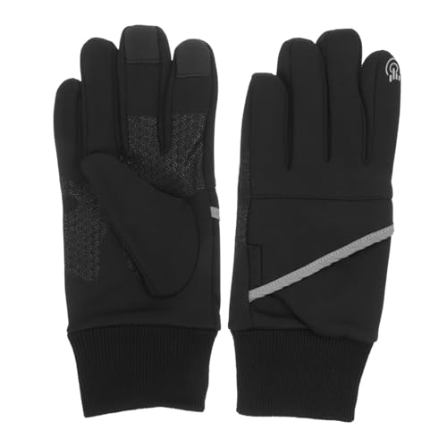 POPETPOP 1Pair Warm Touch Screen Gloves for Men Women Windproof Knitted Winter Hand Gloves Thickened Fleece Lining for Cold Weather Activities for Outdoor