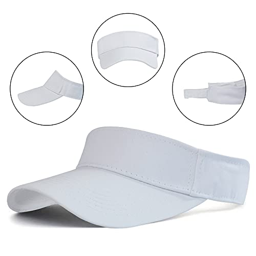Image of HH HOFNEN Sports Sun Visor Hats Cotton Twill Ball Adjustable Sun Caps for Men Women
