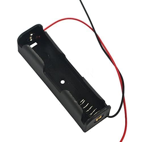ROBOMALLS™ 18650 Single Cell Lithium Battery Holder - for 3.7V li-ion Plastic case with Lead Wire Hard pin Spring Retention - Black PACK OF 1-image-10