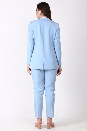 Image of Women's Formal Pant Suit Set | Single Button Blazer with Straight-Leg Trousers | Elegant Workwear for Office & Business Meetings