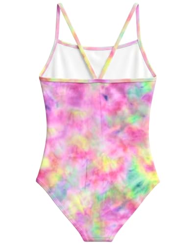 Image of weVSwe Baby Girl Swimsuit One Piece Swimsuit Cute Toddler Girls Sleeveless Bikini Kids 2-10 Years
