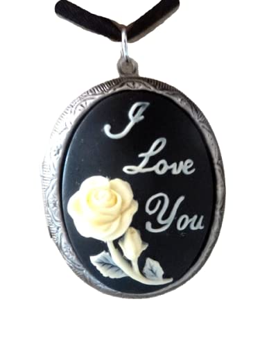 Pendentif médaillon porte-photo I love you le bijou secret des déclarations éternelles